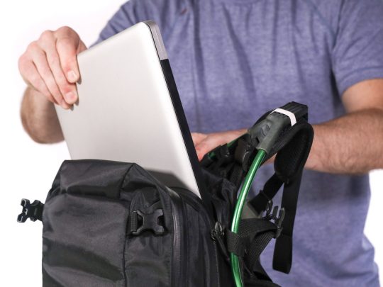 commuter rucksack with padded laptop pouch